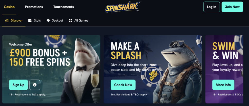 Spinshark non UK casino.