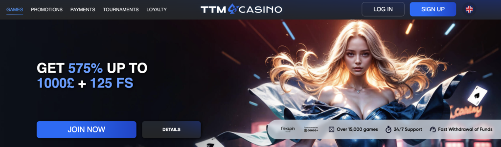 TTM Casino - Largest Slot Titles for a Non UK Casino.